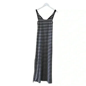 KAROL W&B COLLECTION  Stripes Racerback Maxi Womens Soft Dress SZ M #1006